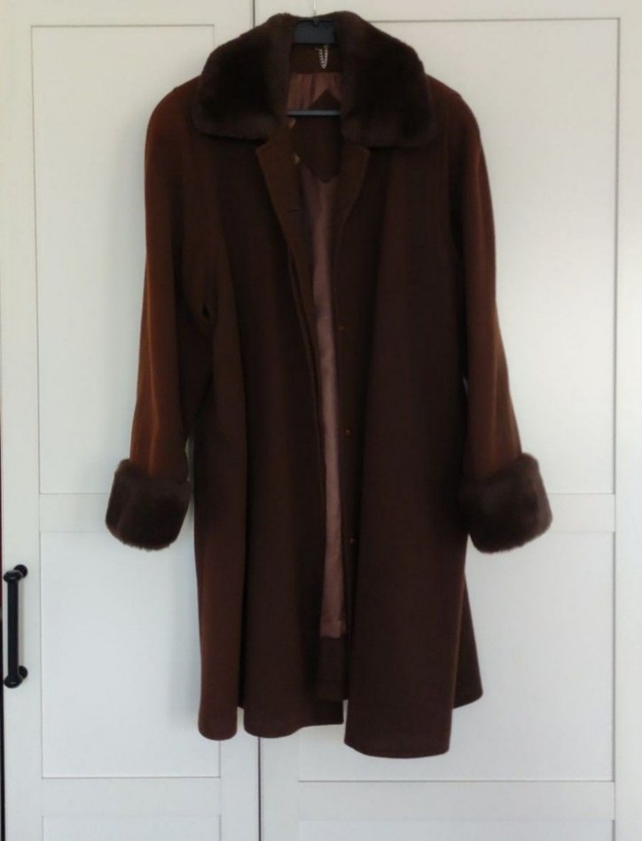 Aksu Kahverengi Yumuşak Kürklü Kaban 3 Beden - Görsel 2