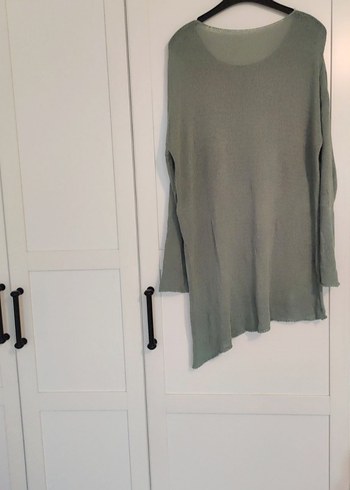 Yeşil turkuaz asimetrik kesimli tunik - Görsel 4