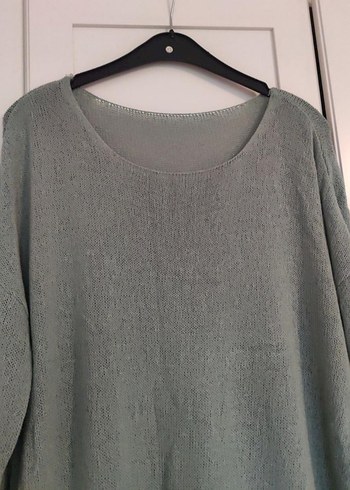 Yeşil turkuaz asimetrik kesimli tunik - Görsel 8