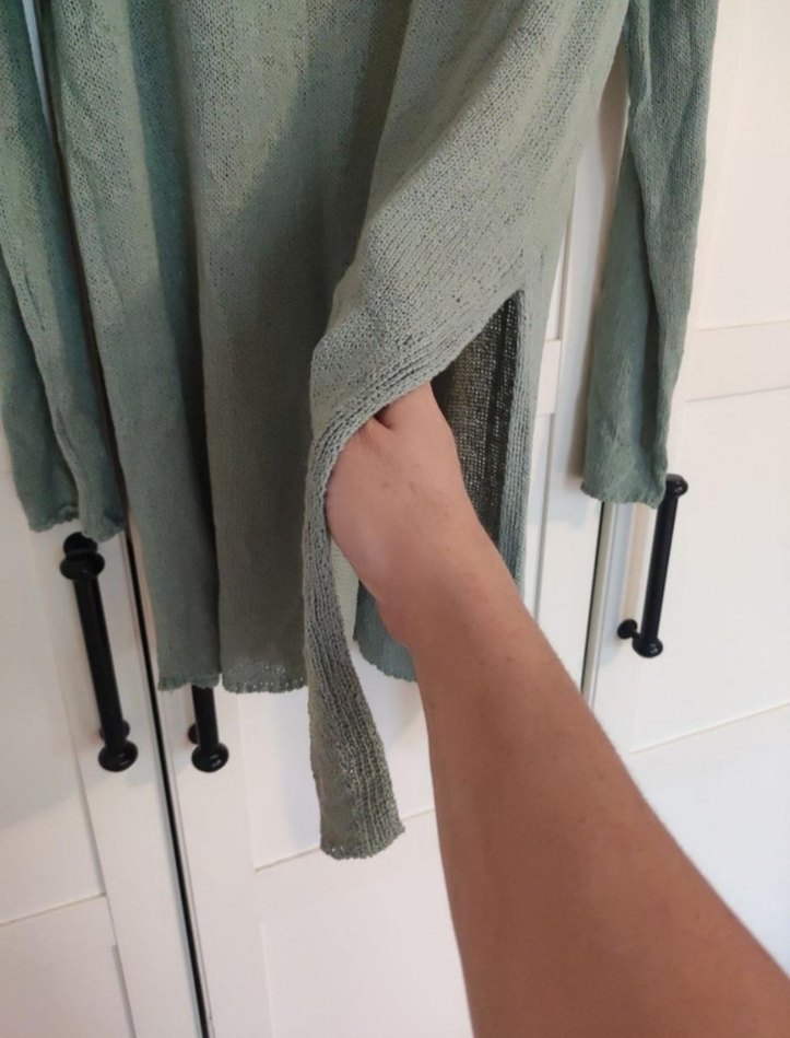 Yeşil turkuaz asimetrik kesimli tunik - Görsel 5