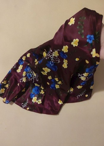 Bordo Çiçek Desenli Askılı Midi Gecelik - Görsel 7