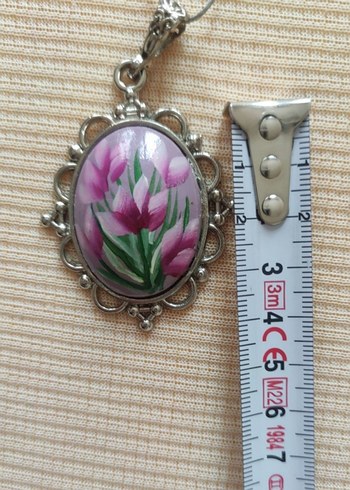 El boyama vintage kolye - Görsel 5