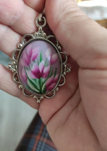 El boyama vintage kolye - Görsel 7