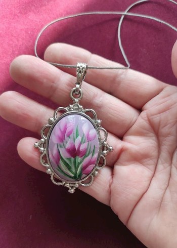 El boyama vintage kolye - Görsel 2