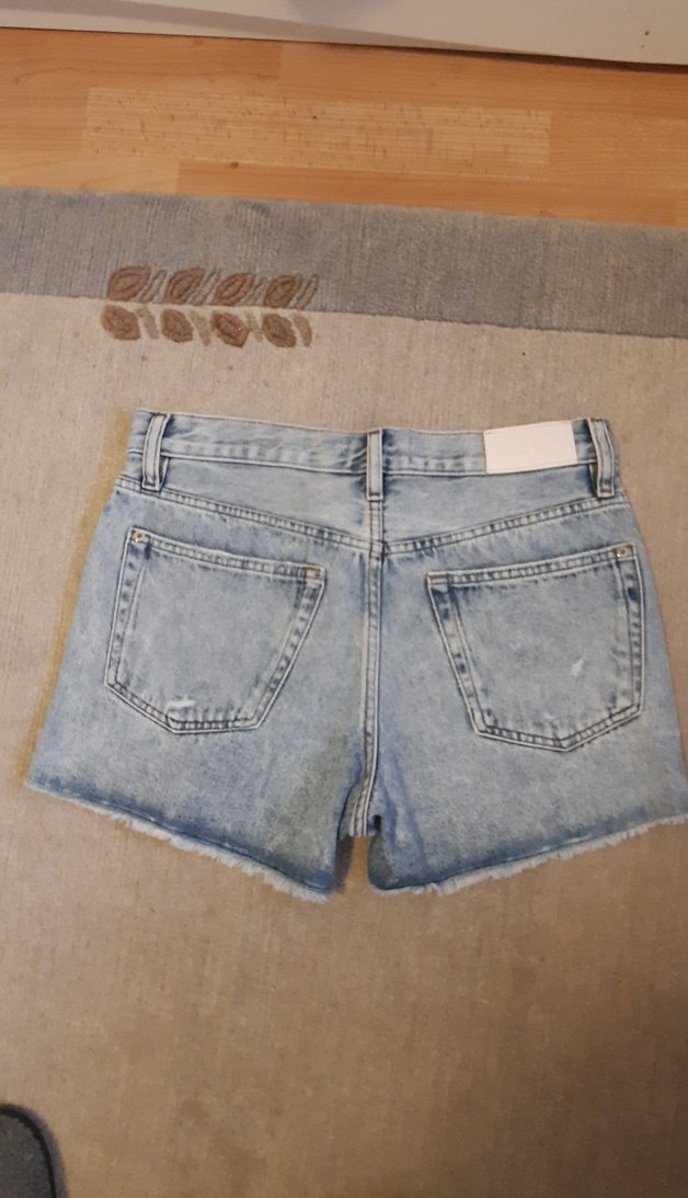 Kadın Açık Mavi Kot Şort - Görsel 3