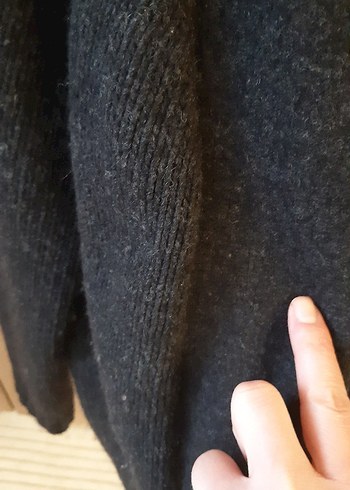 Antrasit Yün Kadın Hırka - Görsel 6