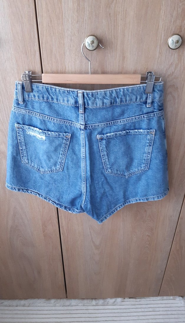 Mini Denim Şort Etek - Görsel 4