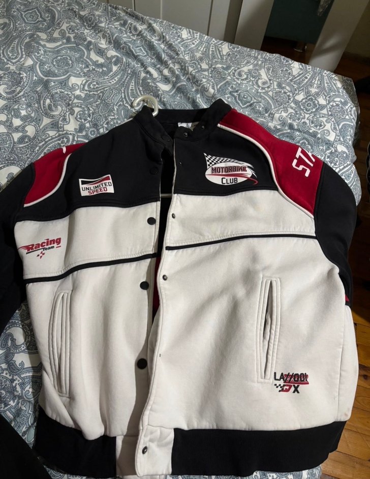 Kadın Kırmızı yarışçı Bomber Ceket - Görsel 3