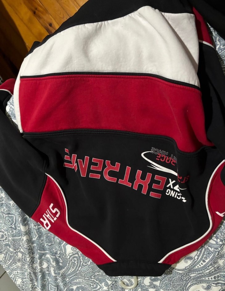 Kadın Kırmızı yarışçı Bomber Ceket - Görsel 4