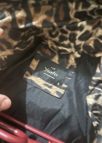 Kahverengi Leopar Desenli Kadın Uzun Kaban - Görsel 4