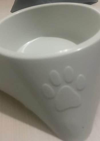 Beyaz ve Gri Silikon Evcil Hayvan Mama Kabı 2 tane - Görsel 3