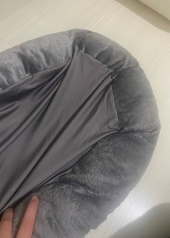 Gri Kedi Yatağı Paw Desenli simit - Görsel 5