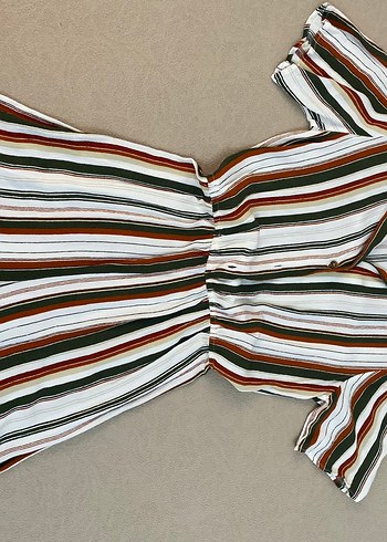 Koton Çizgili şort tulum - Görsel 2