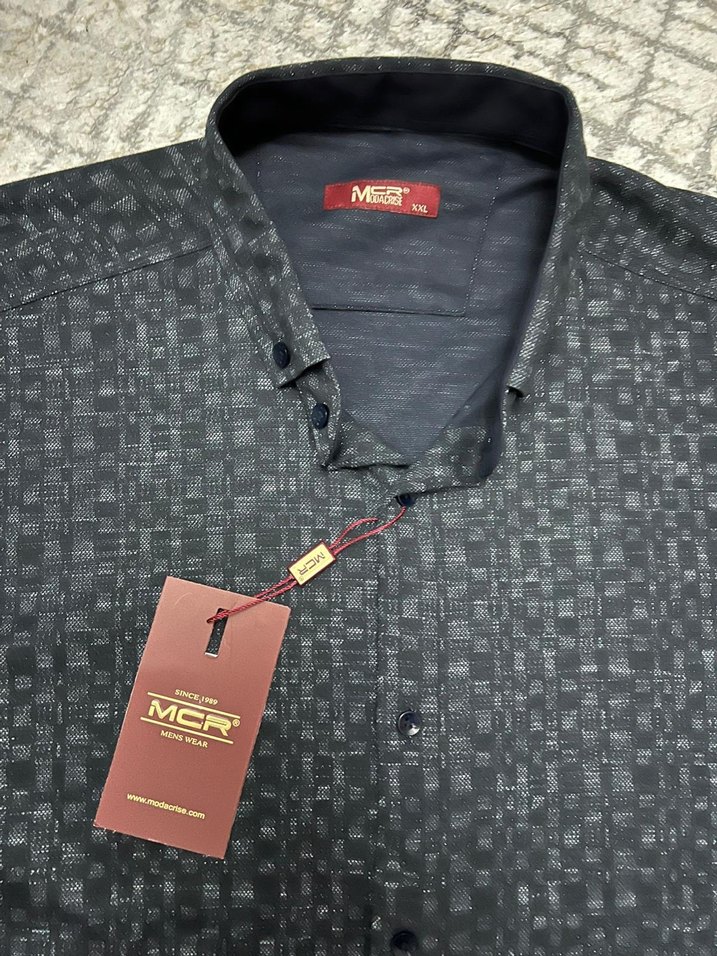 Mcr marka Erkek Lacivert Desenli Gömlek - Görsel 5