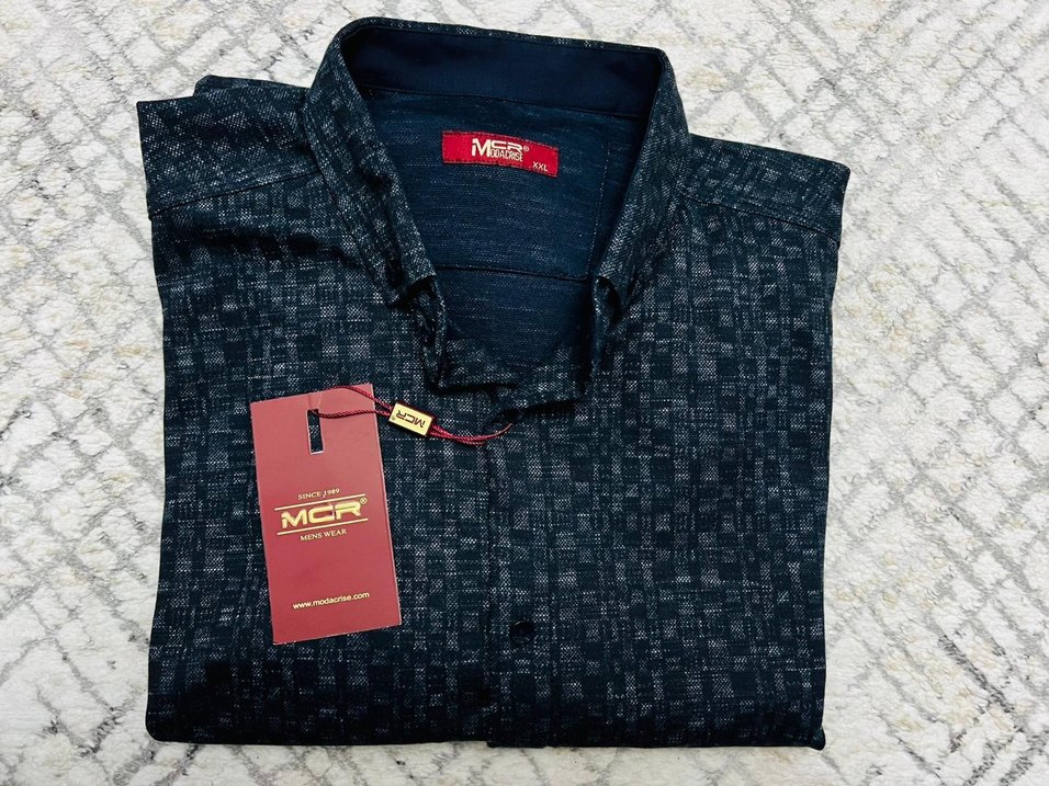 Mcr marka Erkek Lacivert Desenli Gömlek - Görsel 2