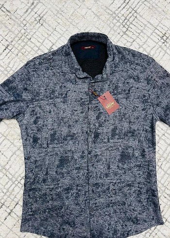 MCR marka Gri Batik Desenli Uzun Kollu Erkek Gömlek - Görsel 2