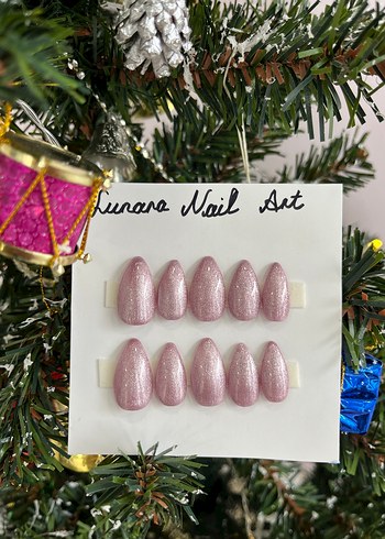 Pembe Simli Takma Tırnak Seti - Görsel 3