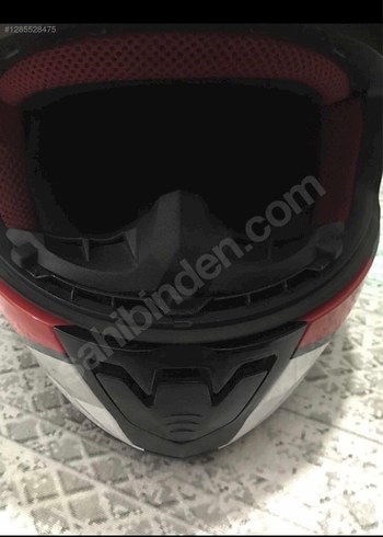 Gri Baskılı Mavi Vizörlü Motosiklet Kaskı - Görsel 7