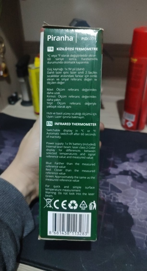 Piranha Kızılötesi Termometre PIT-6009 - Görsel 2