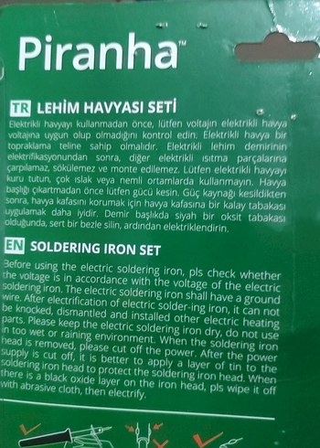 Piranha Lehim Havya Seti PSI1431 - Görsel 3