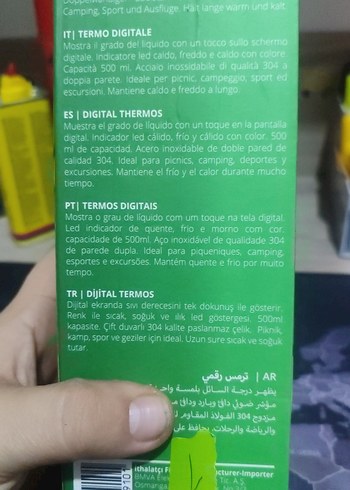 Kiwi 500 ml Siyah Termos - Görsel 5