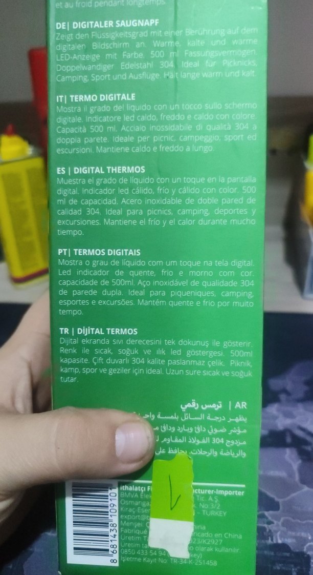 Kiwi 500 ml Siyah Termos - Görsel 5