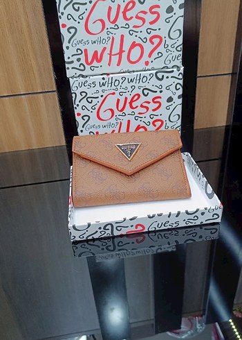 Guess Kadın Gri Baskılı Cüzdan Velcro Kapamalı - Görsel 9