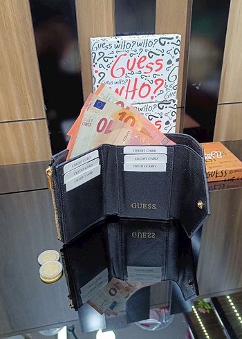 Guess Kadın Gri Baskılı Cüzdan Velcro Kapamalı - Görsel 2