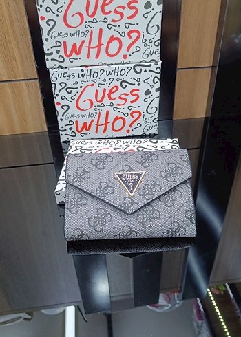 Guess Kadın Gri Baskılı Cüzdan Velcro Kapamalı - Görsel 4
