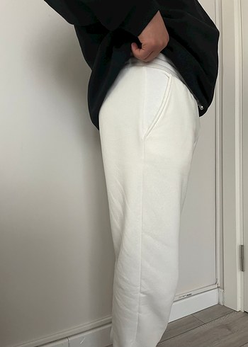 Üç iplik Şardonlu beyaz erkek eşortman altı tüm bedenler mevcut - Görsel 5