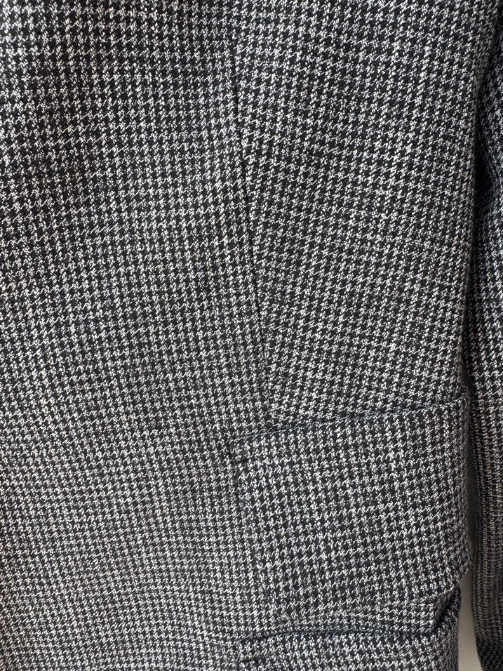 Gri Midi Kesim Kadın Keten Blazer Ceket - Görsel 2