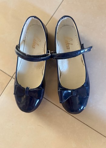 Kızlar için Koyu Mavi Tokalı Babet Ayakkabı - Görsel 2