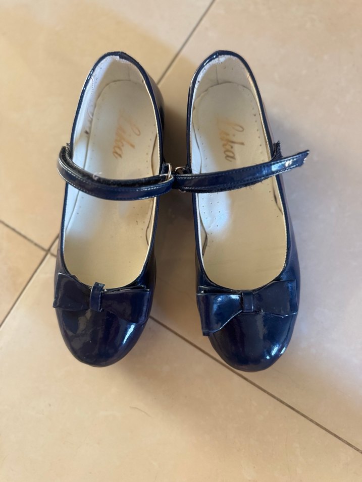 Kızlar için Koyu Mavi Tokalı Babet Ayakkabı - Görsel 2