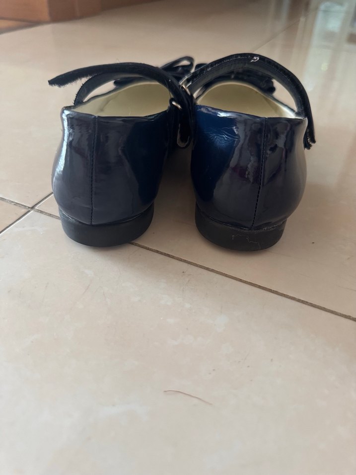 Kızlar için Koyu Mavi Tokalı Babet Ayakkabı - Görsel 3