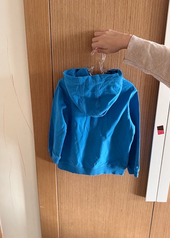 Erkek Çocuk Mavi Fermuarlı Sweatshirt - Görsel 2