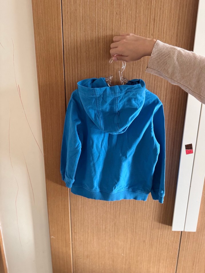 Erkek Çocuk Mavi Fermuarlı Sweatshirt - Görsel 2