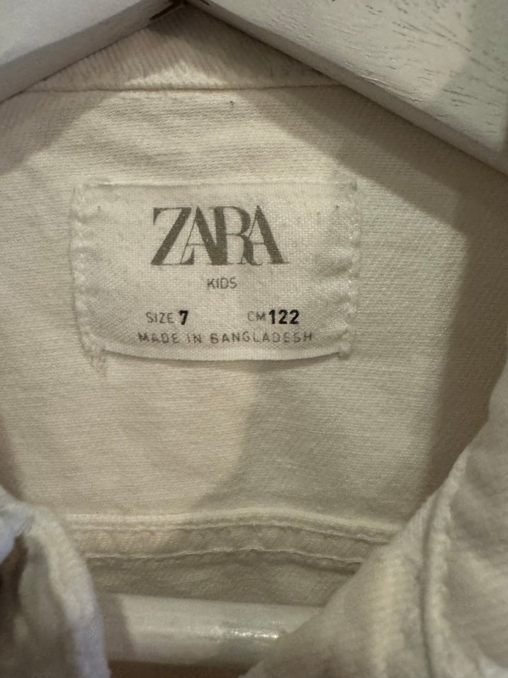 Kız Çocuk Beyaz Denim Ceket - Görsel 3