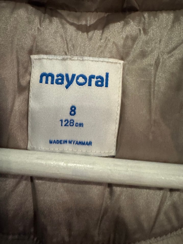 Kız Çocuk Gri Kapitone Fermuarlı Mont - Görsel 4