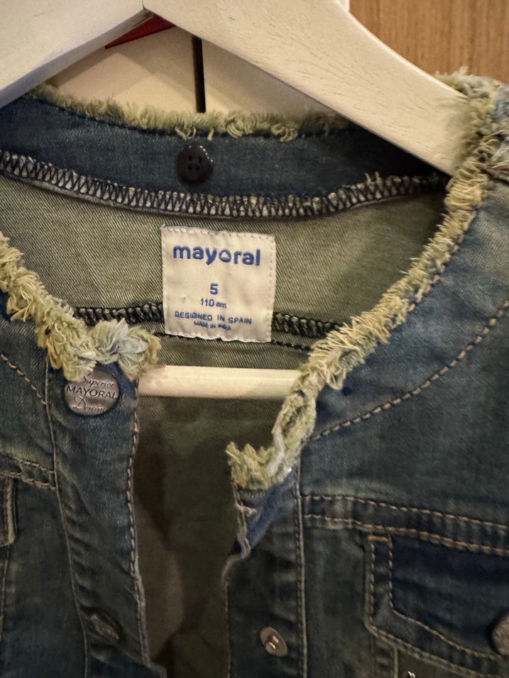 Düğmeli Mini Mavi Kot Yelek - Görsel 4