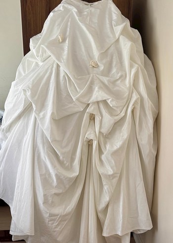 Vintage Bohem Gelinlik, Straplez, Uzun - Görsel 4