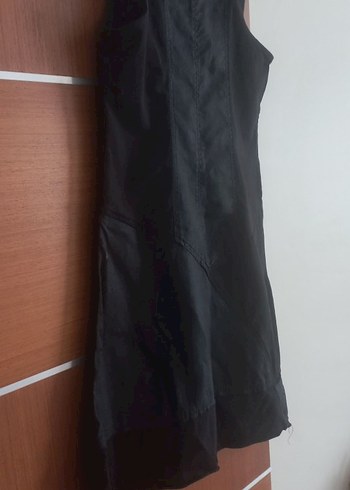 Keten elbise kolsuz - Görsel 2