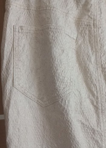 krem Midi  Keten Etek - Görsel 2