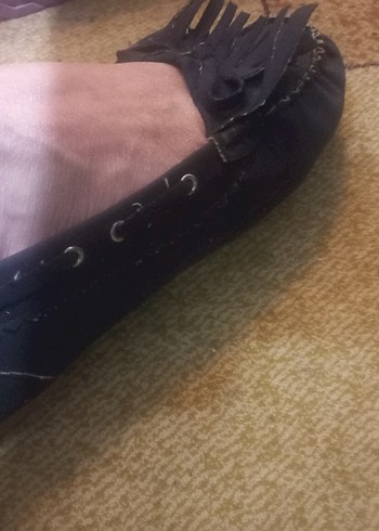 Lacivert süet fiyonk detaylı  espadril - Görsel 2