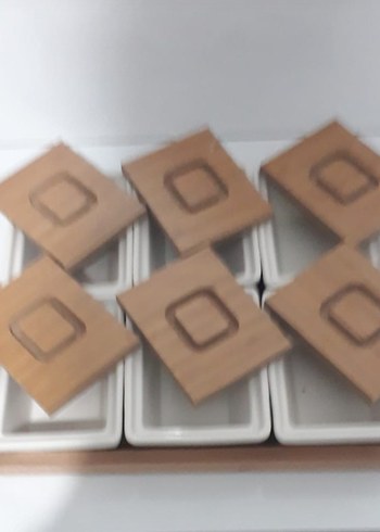 Bej ve beyaz Kapaklı 6'lı Saklama Kabı Seti - Görsel 2