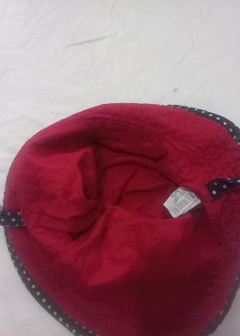 Puantiye Desenli Fırfırlı Çocuk Şapkası - Görsel 3