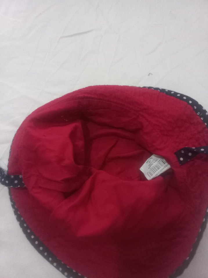 Puantiye Desenli Fırfırlı Çocuk Şapkası - Görsel 3