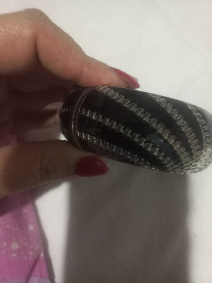 Parlak Siyah Yılan Desenli Kadın Bileklik - Görsel 5