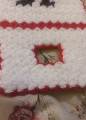 Kırmızı Çiçek Desenli Banyo Süngeri - Görsel 5