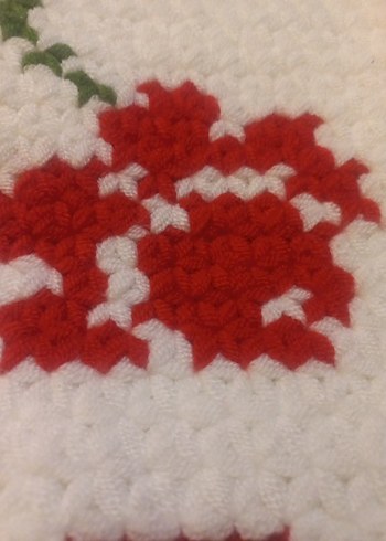 Kırmızı Çiçek Desenli Banyo Süngeri - Görsel 3