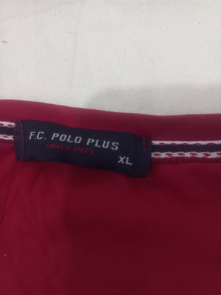 Koyu Kırmızı V Yakalı Erkek Polo Tişört - Görsel 3